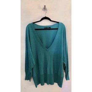 Women’s Plus Size Torrid Turquiose V-Neck Sweater